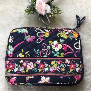 Vera Bradley retired Ribbons pattern navy pink tablet case